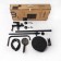 The shower system Milardo Rora Rorbl4fm06, tropical shower, shower, brass, black