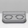 MISKS WITH BOOK "Felix" 0.3 l, 41 x 30 x 6 cm, gray tray, white bowls