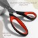 Scissors are universal, mowed blade, 26.5 cm, black/red color