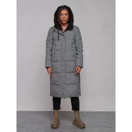 Coat insulated bilateral female, size 44, black color-15