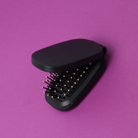 The comb is massage, folding, mirror, 9.5 × 5.5 cm, black color-16