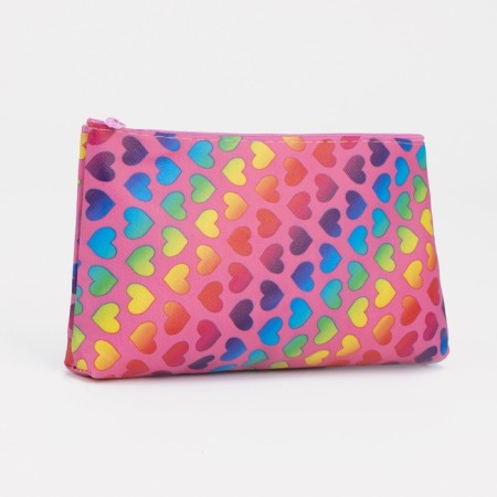 Cosmetic bag with lightning, pink/multi -colored color