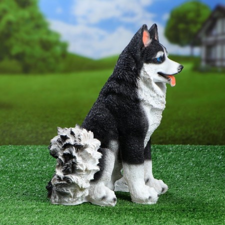 Garden figure "Husky dog" 27x20x37cm-1