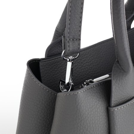 Women's bag with lightning, textura, average size, color gray-6