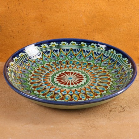 Largan Rishtan ceramics "Patterns", 25 cm, blue-3