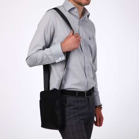 Male bag, "saxi", black color-6