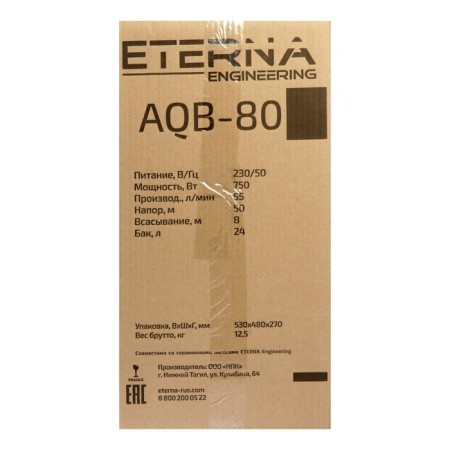 Eterna AQB-80 pumping station, 750 W, 55 l/min, pressure 50 m, tank 24 l-6
