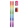Set of desktop children's "Rainbow" (stand+2 quaras+ruler+sharpened+eraser+notebook 8 sheets+scissors)