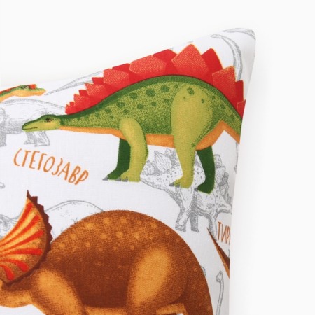 Pillowcase "Ethel" dinosaurs 50x70 cm, 100% HL, calico-1