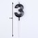Candle in the cake on the skewer "Fine", the number "3", black, 5 cm