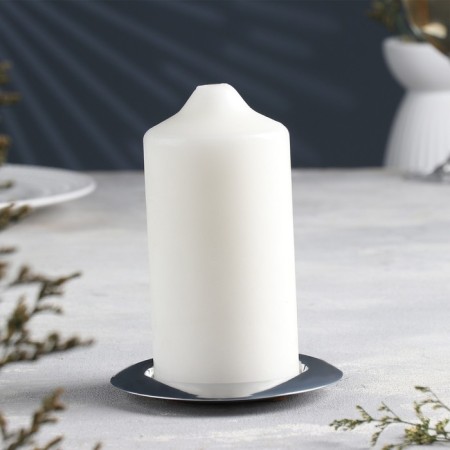 Click "Cup 110" Metal per candle, 11x11 cm, chrome