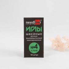 Embroidery needles No. 4, d = 0.7 mm, 3.8 cm, 10 pcs, from 200123