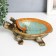 Souvenir Polystone stand "Turtle Ground" with a golden pattern 22x25x9 cm