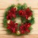 New Year's Wreath D-25 cm "Red flowers and bells" mix