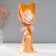 Bouquet of soap petals "Rose in the ball" Orange 8.5x8.5x36 cm