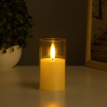 Lamp "Candle in a glass" 3xlr44, 5.7x5.7x10cm-2