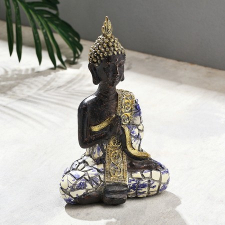 Figure "Buddha; palms" mosaic, 15x8x21cm-2