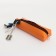 Key of lightning, length 16 cm, ring, carbine, orange color
