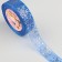 Kapron tape with embossing "Figure snowflakes", 25 mm × 23 ± 1 m, blue/silver color