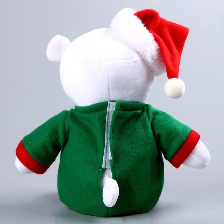 Soft toy "Bear Lappy" New Year, in a green jacket-3