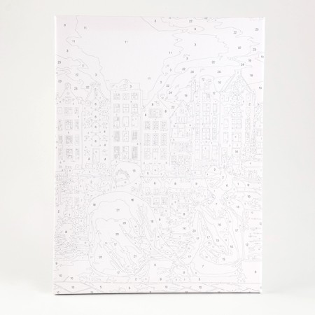 Picture on numbers on canvas with a subframe "Romantic evening", 40x30 cm-2