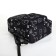 School backpack from textiles on lightning, 3 pockets, black color