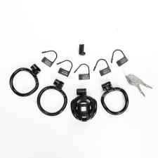 The fidelity of the fidelity of the oka-hood, male, software plastic, 72 × 35 mm, set of rings, lock, black