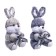 Soft toy "Bunny with a heart", color mix