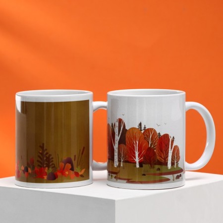 A set of mugs for two "to become warmer", 2 circles 320 ml-2