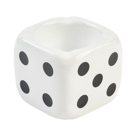 An ashtray for the house "Player bones", for cigarettes and sticks, 8 x 8 cm, white-1