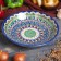 The plate of the Rishtan ceramics "Patterns", blue, deep, 20 cm