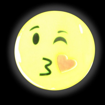 Reflective stickers "smiles", d = 5 cm, 4 pcs on the sheet, yellow color-2