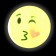 Reflective stickers "smiles", d = 5 cm, 4 pcs on the sheet, yellow color