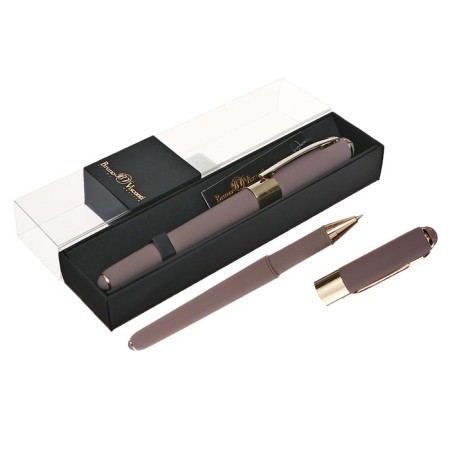 Ballic handle, 0.5 mm, BrunovisConti Monaco, blue rod, Soft Touch Gray case, in case