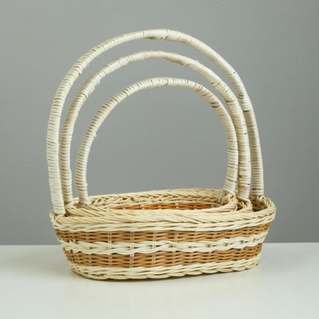 A set of wicker baskets from 3 BIG 30*21 N 9/30 cm. (Rattan)-1