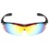 Bicycle glasses with interchangeable lenses in the case, red color