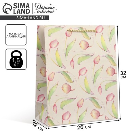 Gift package, packaging, "tulips" 32 x 26 x 12 cm