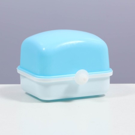 A toilet for rodents with a curly entrance, 10.4 x 8.3 x 8.6 cm, blue-1