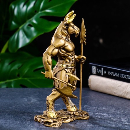 Figure "Minotaur" gold, 13.5x9x23cm-2
