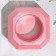 Square Square from gypsum with mowed corners is small, 9x3.5cm, pink