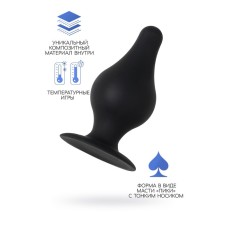 Анальная втулка Erotist Spade XS, сайлекспан, цвет чёрный, 6,5 см
