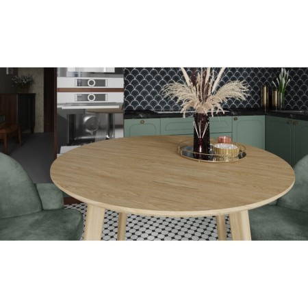 Dining table "Morgan", 900 × 900 × 756 mm, the color of the oak -armed-1