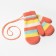 Baby mittens, coral/stripes, size 14 (4-6 years)