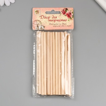 Decor wood for creativity "Natural sticks" set 30 pcs d = 0.5 cm 8x12 cm-3