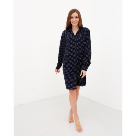 Shirt (shirt) female kaftan “points”, blue color, size 40-42-1