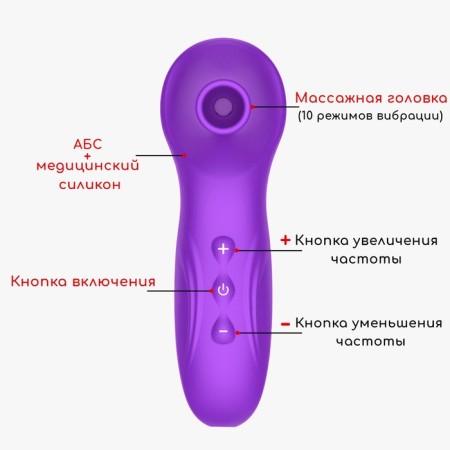 Contactly vacuum-wavy stimulator of the Joyhyper clitoris, 10 vibrations, purple-2