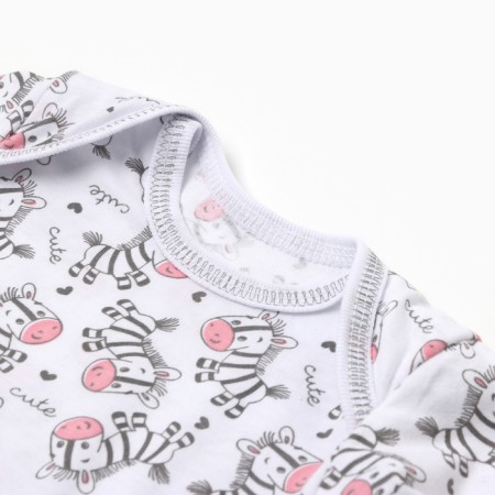 T -shirt nursery, pink color/zebra, height 74-1