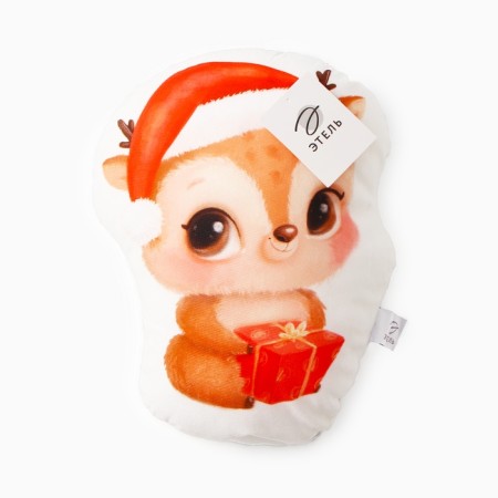 New Year. Pillow Ethel "Olenenok" 27x35 cm, 100 p/e, velor-4