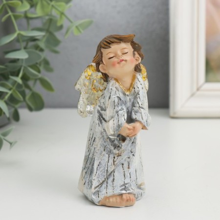 Polystone souvenir "Angel in the dress" Golden Wings 6x5.2x11.3 cm