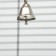 A toy-cache for birds with a mirror and bells "Heart", 15 x 28 cm